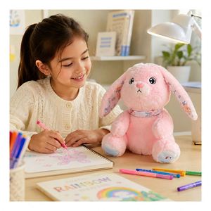 Ours en peluche IA haut de gamme avec haut-parleur rechargeable, interaction vocale, jouet en peluche réconfortant pour l'heure du coucher, vente en gros - Product Image 4