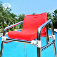 Couronne d'eau Chaise de sauveteur en acier inoxydable de haute qualité fermement stable avec logo international Outils et accessoires de piscine