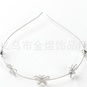 Diadema con diseño de mariposa, metal, elegante, para uso diario, estilo coreano, verano 2023, Jinhua HB005 - Product Image 3