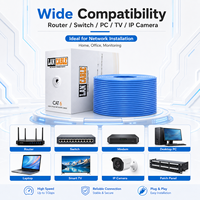 Cable Ethernet CAT6 FTP para Interiores, 305m, Cable de Red LAN, 250MHz, Conductor CCA, para Computadora, Router, CCTV
