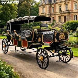 Carroza Eléctrica Turística ZOWN de 4 Ruedas, Estilo Vintage, para Puntos Turísticos y Parques de Atracciones, con Capacidad para 4-6 Personas, 2 Años de Garantía - Product Image 1