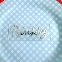Décoration latérale de gâteau MOYI en acrylique double couche avec base miroir et flocon de neige, pour gâteau d'anniversaire