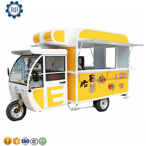 Cute Little Food Truck Mobile Street Coffee Trailer BBQ Candy Food Cart Multifunction Ice-Cream Car Snack Production <strong>Line</strong> - Product Image 1