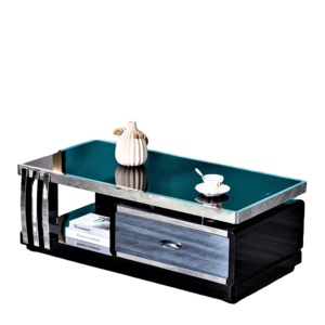 Piccolo <span class=keywords><strong>salotto</strong></span> Set di mobili <span class=keywords><strong>in</strong></span> <span class=keywords><strong>legno</strong></span> Base <span class=keywords><strong>in</strong></span> <span class=keywords><strong>vetro</strong></span> tavolino <span class=keywords><strong>da</strong></span> caffè incluso Made <span class=keywords><strong>in</strong></span> China - Product Image 2