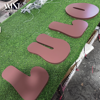 Lettres en métal 3D personnalisées, logo commercial exclusif, logo d'intérieur, logo en métal doré personnalisé