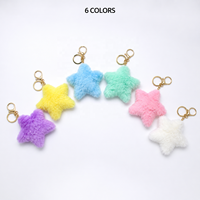 Porte-clés étoile en peluche mignon, pendentif étoile de mer moelleuse, breloque pour sac, accessoire de décoration pour clés de voiture, cadeau RR04