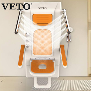 Multifunctional wall-<b>mounted</b> sitz bath, thermostatic shower, elderly bath chair, folding shower screen, bathroom - Product Image 1