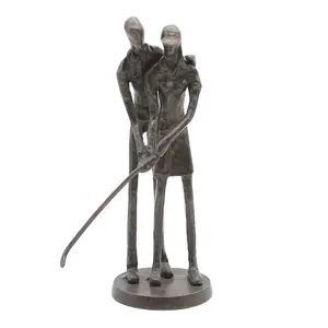 factory sells handmade vintage cast iron metal couple golf figures sport decorations and home decor souvenirs as gifts