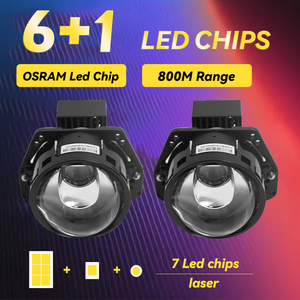 E201 REDSEA 120W RHD/LHD 12V 10000LM 6000K ip68 voiture double lentille bi-led projecteur lentille 3.0 pouces bi led projecteur laser - Product Image 2
