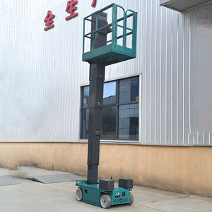 Elevadores de mástil Vertical autopropulsados portátiles móviles de 4m y 227Kg, mesa elevadora hidráulica, plataforma elevadora de un hombre para trabajo de altura interior - Product Image 6