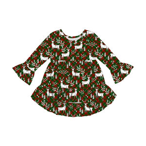 <span class=keywords><strong>Robe</strong></span> de noël <span class=keywords><strong>pour</strong></span> filles, nouveau style, tenue à carreaux <span class=keywords><strong>noire</strong></span> et rouge, manches cloches, vêtement d'hiver à volants, boutique, nouvelle collection - Product Image 6