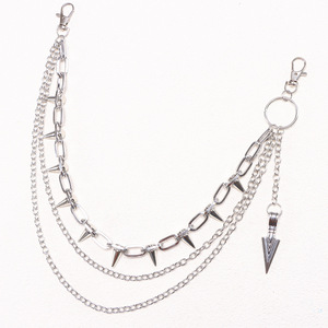 Cadena de cintura multicapa con remaches de aleación de zinc, decoración vaquera, accesorio de moda casual - Product Image 3