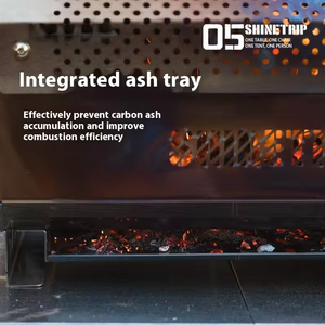 Stufa <span class=keywords><strong>a</strong></span> razzo essenziale in acciaio inox per l'inverno campeggio all'aperto <span class=keywords><strong>legna</strong></span> da ardere e barbecue Grill per la cucina del campo - Product Image 4