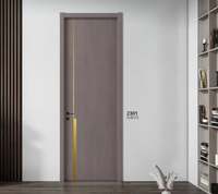 Porte intérieure moderne en panneau mélaminé de qualité supérieure, résistante à l'humidité, ignifuge, étanche, style pousser-tirer, pour bureau et maison