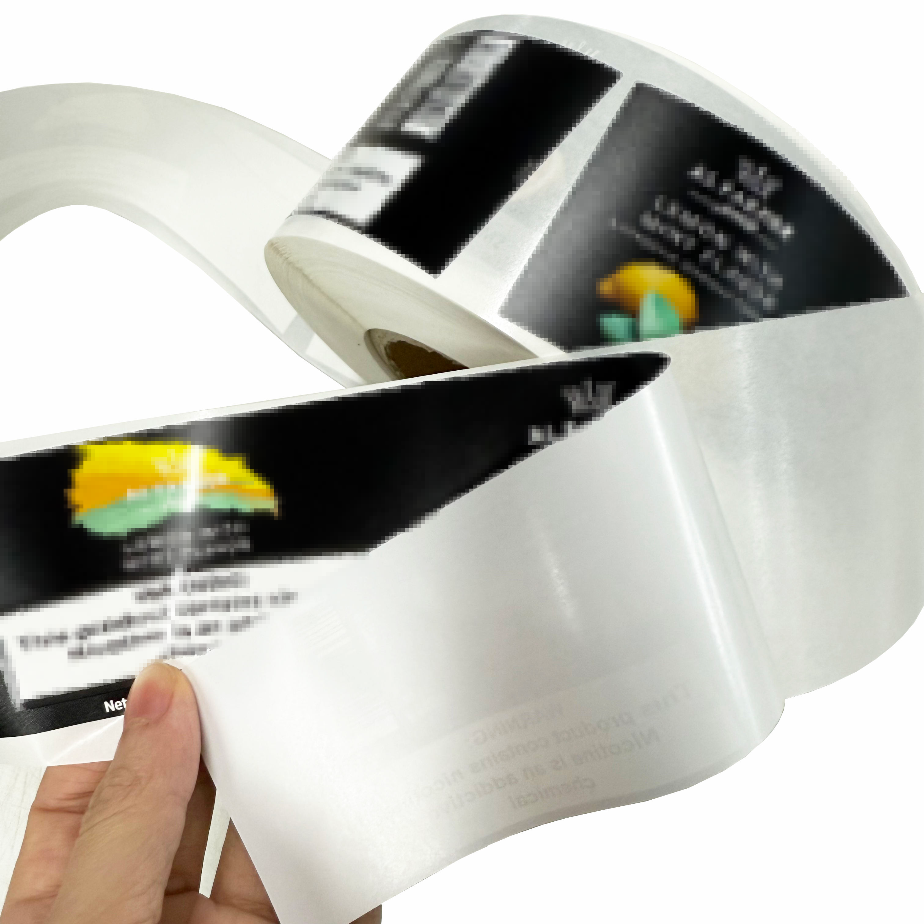 Scratch Resistance Durability Wrap Around PP Label Roll Adhesive Label For Strict Quality Control Custom Logo Sticker