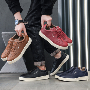 MV005 Baskets décontractées pour hommes en cuir PU de haute qualité, respirantes, à lacets, légères, chaussures de marche pour hommes, grandes tailles, vente en gros - Product Image 1