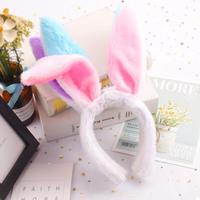 Serre-tête lumineux LED avec oreilles de lapin, serre-tête scintillant et coloré avec oreilles de chat, accessoires de fête costumée, cadeau d'anniversaire