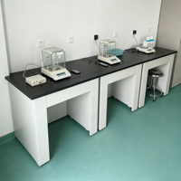Plateforme d'analyse antichoc de laboratoire à cadre tout acier noir, plateforme de pesage monobloc anti-vibration la plus stable