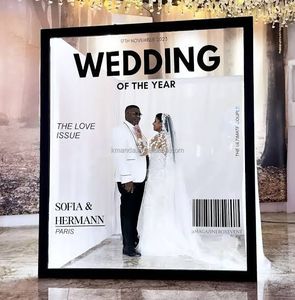 Cabina portátil para revistas con texto personalizado, 8 pies por 4 pies por 3 pies, ideal para ferias comerciales, eventos de marketing, promociones y exposición de marca - Product Image 3