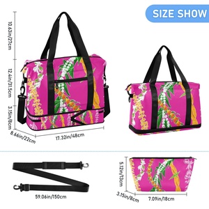 Bolsas de Mano Personalizadas Aloha con Estampado, Impermeables, para Fin de Semana, para el Hospital, Maternidad, Mamá, con Bolsa de Aseo - Product Image 2