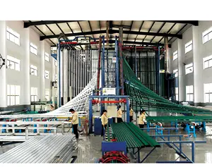 Aluminum profiles Powder Coat Line with Automatic Gun System Vertical Powder Coating Line customized format