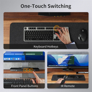 TESmart 2 Port Dual Monitor KVM Switch Kit HDMI+DP 4K60Hz With USB 3.0 Docking Station With EDID Displayport KVM Switcher