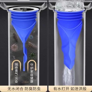 Núcleo de silicona azul antiolores para desagüe de suelo, para trampa de plomería - Product Image 5