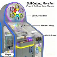 Machine de jeu d'arcade à monnayeur multi-compartiments en métal, avec interface en anglais, éclairée, pour la distribution de cadeaux découpés, pour usage intérieur