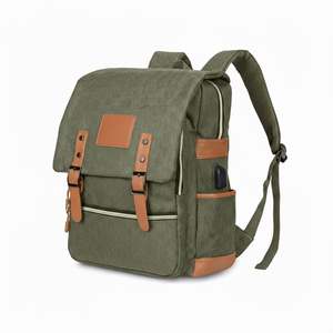 Vintage Laptop <b>Backpack</b> Fits 15.6Inch Laptop With USB Charging Port Custom Logo OEM ODM Manufacturer - Product Image 2