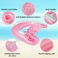 Chaise flottante gonflable pour piscine, flotteur de salon d'eau pour adultes avec porte-gobelet pour fête d'été à la piscine