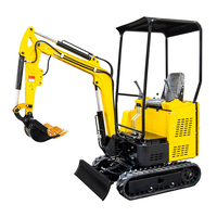 Mini-excavatrice de chantier de 1,5 tonne, neuve, avec godet Vicsec, foreuse à roche, tarière, mini-excavatrice hydraulique à chenilles