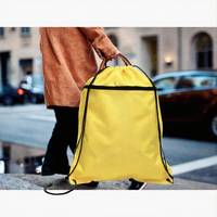 Sac à dos à cordon personnalisé avec logo promotionnel, unisexe, en polyester imperméable, avec bandoulière, pour la gym, les sports, la remise en forme et les activités de plein air
