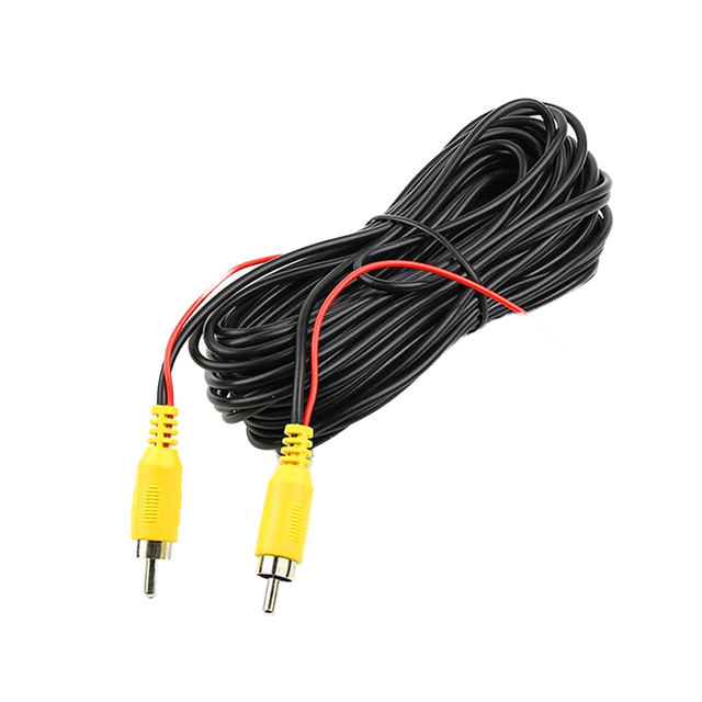 Factory Wholesale 3 Cores Audio Video Extension Cable Backup Rear View Camera Copper Cable for Cars Camera Connector Cable