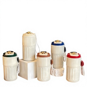 Botella de Agua de Acero Inoxidable con Aislamiento al Vacío para Verano, Taza de Café, Taza de Doble Pared para Auto, con Pantalla Inteligente, Personalizable, para Regalo - Product Image 1