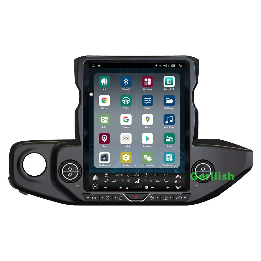 Radio Android Gaya Tesla untuk Jeep Wrangler/Gladiator 2018-2021 GPS Navi 1920*1080 Pemutar Dvd Multimedia Mobil