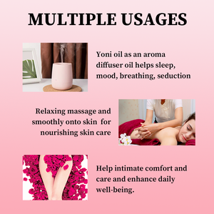 Huile de massage Yoni, huile essentielle de rose, flacons intimes pour la zone vaginale - Product Image 5