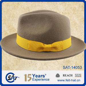 أعلى جودة أفضل بائع النمط الكلاسيكي الأسترالي شعر الصوف السلس النهاية لينة حريري فيدورا قبعة - Product Image 5