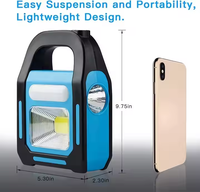 Lampe de travail portable Shingel 2026 3-en-1 solaire rechargeable par USB COB étanche IP44 à faible consommation d'énergie