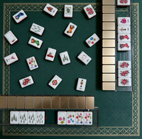 Ensemble de Mahjong américain en acrylique sur le thème de Noël, 160 tuiles, décoration de vacances d'hiver, logo personnalisé, vente en gros, prêt à expédier, cadeau en stock