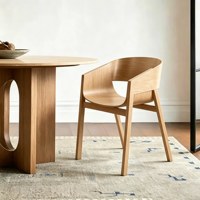 Chaise de restaurant moderne de luxe nordique avec accoudoirs, en bois massif, style Wabi-sabi, rétro, pour usage domestique, chaise de bureau à dossier, chaise de salle à manger simple