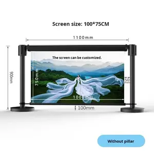 Barrière de clôture publicitaire YMX sans éclairage pour centre commercial, <span class=keywords><strong>piscine</strong></span>, zone de tutorat privé, lieu d'activités, séparation de file d'attente - Product Image 1