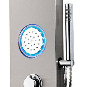 Douche en acier inoxydable chromé avec 3 jets chauds et mitigeur avec inverseur, kit de fixation inclus pour la sécurité de la salle de bain - Product Image 4