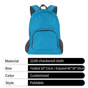 2026 Blue Polyester Casual Minimalist Foldable Backpack for Advertising - Product Image 2