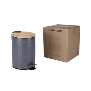 <span class=keywords><strong>Cubo</strong></span> de <span class=keywords><strong>basura</strong></span> redondo de Metal con tapa de bambú y Pedal, contenedor de <span class=keywords><strong>basura</strong></span> con papelera interior extraíble para <span class=keywords><strong>Baño</strong></span> - Product Image 6