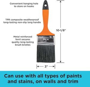 סט ציור diy תעשייתי להתאמה אישית סט פלסטיק רך קיר צבע מברשות oem נתמך צבע אפוקסי <span class=keywords><strong>Qmb</strong></span> מותג 3 אינץ' - Product Image 2