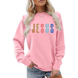 Sweat-shirt chrétien pour femme, Jésus, la voie, la vérité, la vie, pull à manches longues, foi religieuse, inspiration, verset biblique - Product Image 1