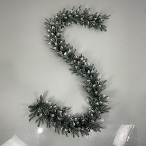 <span class=keywords><strong>Guirlande</strong></span> <span class=keywords><strong>de</strong></span> Noël artificielle avec lumières, <span class=keywords><strong>guirlande</strong></span> <span class=keywords><strong>de</strong></span> pin enneigée avec pommes <span class=keywords><strong>de</strong></span> pin pour la décoration du foyer, du manteau <span class=keywords><strong>de</strong></span> <span class=keywords><strong>cheminée</strong></span> et <span class=keywords><strong>de</strong></span> la porte - Product Image 3