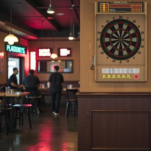 15.5 inch indoor commercial 4 <b>games</b> custom <b>electronic</b> dartboard 12 darts with 100 spare tips - OEM/ODM available - Product Image 1