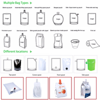 Pochettes Doypack personnalisées pour liquides 50ml-10l – Emballage de jus et de boissons avec divers becs verseurs sur mesure
