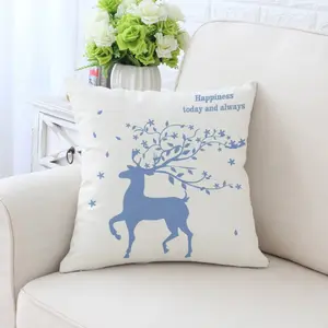 Amity disesuaikan mode Modern Elk cetakan Sofa Polyester bantal penutup bantal dekoratif rumah